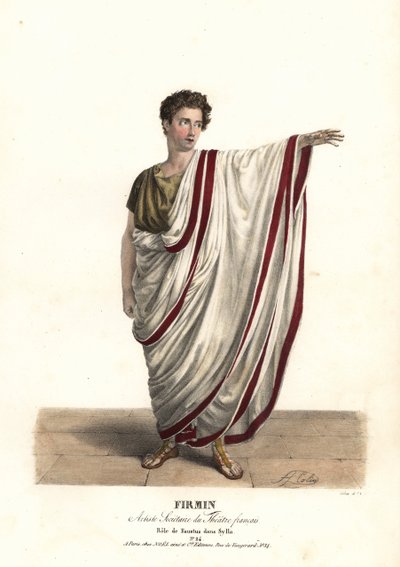 Jean-Baptiste Firmin Faustus szerepében Victor Joseph Etienne de Jouy Sylla című tragédiájában, Theater Francais alkotó: Alexandre Marie Colin