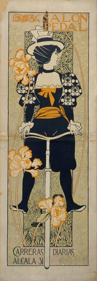 Szalonpedál reklámplakát, 1897 alkotó: Alexandre de Riquer