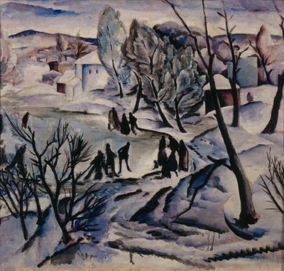 Téli. Befagyott tavacska, 1923-1924 alkotó: Alexei Ilyich Kravchenko