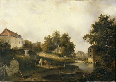 Kilátás a Marienhof Modest Rezvois vidéki birtokon, Pétervár mellett, 1846 alkotó: Alexei Yakovlevich Voloskov