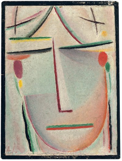absztrakt fej; Absztrakt fej, 1921 körül alkotó: Alexej von Jawlensky