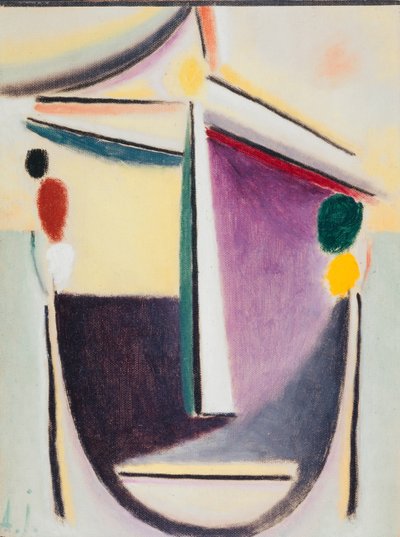 Absztrakt fej: fekete-sárga-lila, 1922 körül (olaj, karton) alkotó: Alexej von Jawlensky
