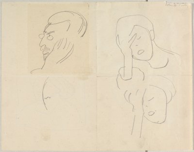 Bildnisskizze Kandinsky alkotó: Alexej von Jawlensky