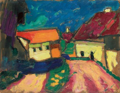 Tájtanulmány, Faluút, c. 1908 alkotó: Alexej von Jawlensky