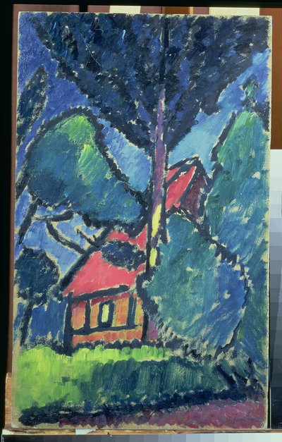 Táj, 1910 körül (olaj, karton) alkotó: Alexej von Jawlensky