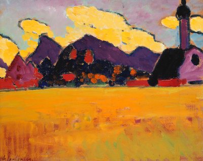 Murnau melletti táj; Murnau melletti táj, 1910 körül alkotó: Alexej von Jawlensky