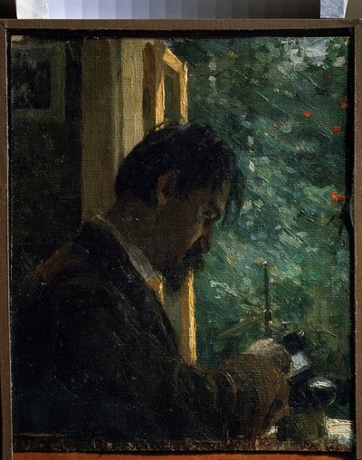 ""A metsző Vaszilij Mate (Mathe) (1856-1917) munkában"" Alekszej von Javlenszkij (Alexi von Jawlensky, Alexej von Javlenski) festménye (1864-1941) 1892 Állami Orosz Múzeum Szentpétervár alkotó: Alexej von Jawlensky