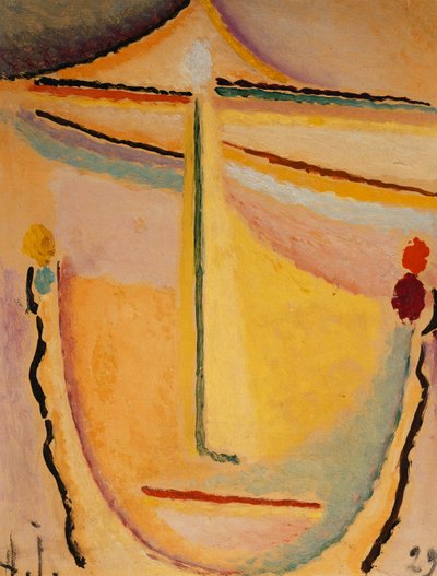 Rózsaszín-narancs; Rosa-Orange, 1929 alkotó: Alexej von Jawlensky