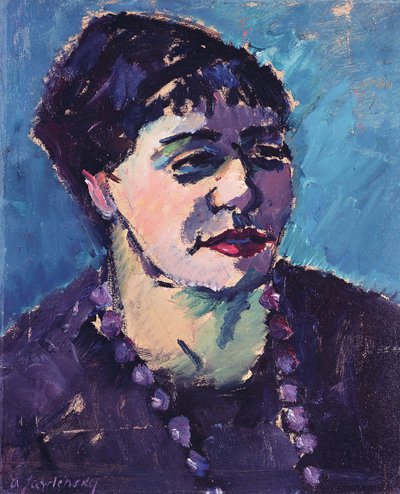 Epstein asszony portréja (olaj, karton) alkotó: Alexej von Jawlensky