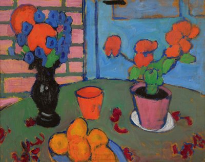 Csendélet virágokkal és narancsokkal alkotó: Alexej von Jawlensky