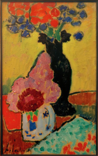 Csendélet fekete vázával alkotó: Alexej von Jawlensky