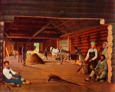 Frailing the Grain, c1821, 1965. alkotó: Alexey Venetsianov
