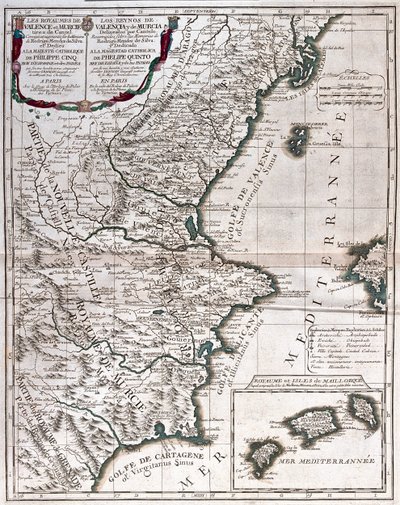 Valencia és Castiglia, Spanyolország - by A alkotó: Alexis-Hubert Jaillot