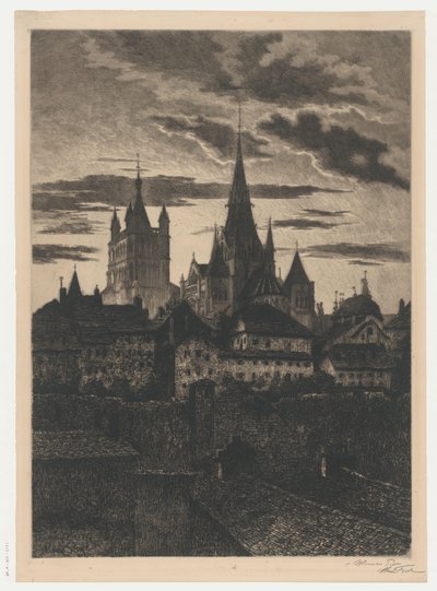 Kilátás Lausanne-ra Lausanne (cím a tárgyon) alkotó: Alexis Forel