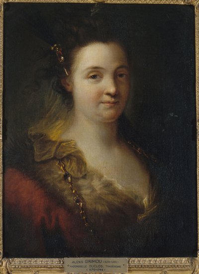 Mademoiselle Duclos, c.1700 (oil on canvas) alkotó: Alexis Grimoux