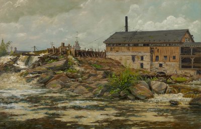 Farnham malom St. Anthony Falls-ban, Minneapolisban alkotó: Alexis Jean Fournier