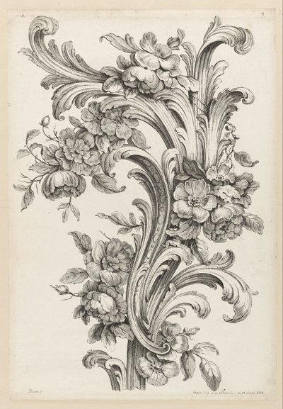 Virágos és Acanthus levél dizájn alkotó: Alexis Peyrotte