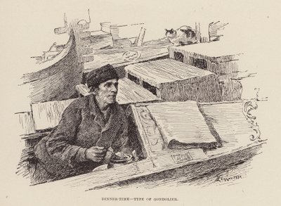 Vacsoraidő, Gondolier típusa (metszet) alkotó: Alezzandro Zezzos