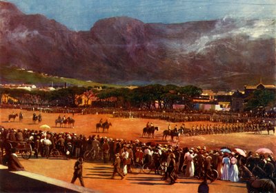 „A fokvárosi gárda összejövetele a felvonulási területen Fokváros, 1901. január 12.”, 1901. alkotó: Alf S Hosking
