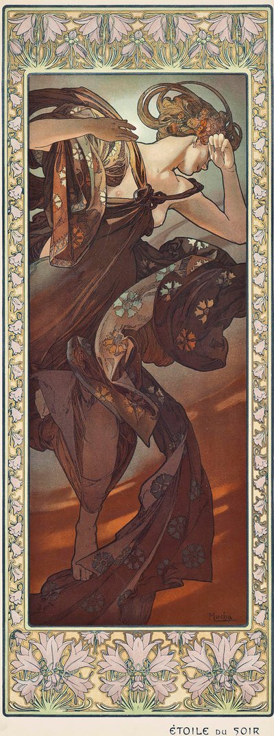 Evening Star Az Estcsillag, 1902. alkotó: Alfons Marie Mucha
