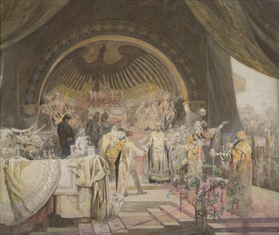 II. Cseh Ottokár. A szláv dinasztiák uniója A ciklus A szláv epikus vázlat. alkotó: Alfons Marie Mucha