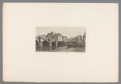 Kilátás a Pont Neuf-ra Le Pont Neuf (cím az objektumon) Francia rézkarcok 1874-ből (sorozat címe) L