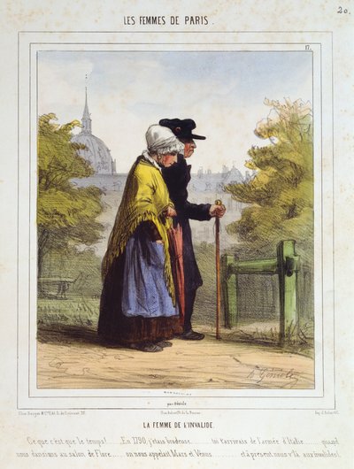 The Woman of Invalids, A párizsi nők, 1841-42 alkotó: Alfred Andre Geniole