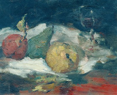 Csendélet körtével alkotó: Alfred Buchta