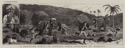 Egy lövészpárt Közép-Indiában megtámadtak a darazsak alkotó: Alfred Chantrey Corbould