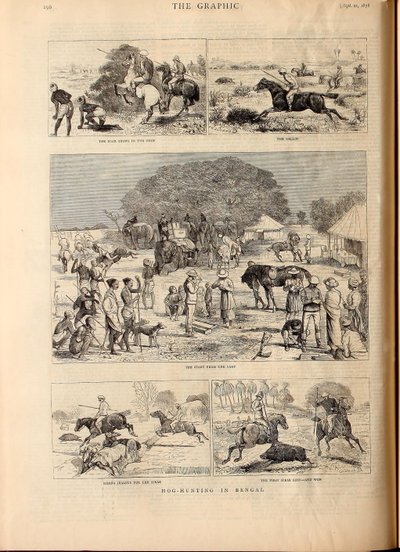 Disznóvadászat Bengáliában alkotó: Alfred Chantrey Corbould