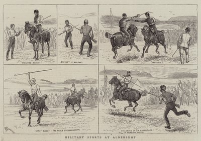 Katonai sport Aldershotban alkotó: Alfred Chantrey Corbould