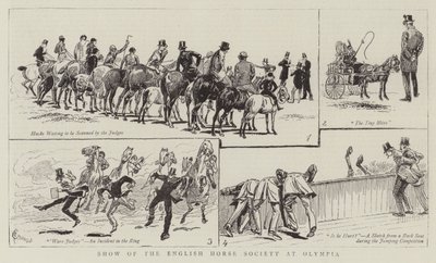 Az Angol Lovas Társaság kiállítása az Olympiában alkotó: Alfred Chantrey Corbould