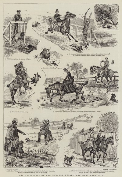 Két szökött ló kalandjai, és ami ebből lett alkotó: Alfred Chantrey Corbould