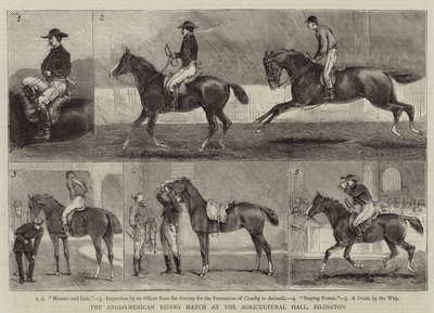Az angol-mexikói lovaglás az islingtoni mezőgazdasági csarnokban alkotó: Alfred Chantrey Corbould