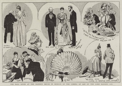 A bál a kastélyban a Polgármester úr fia nagykorúvá válása tiszteletére alkotó: Alfred Chantrey Corbould