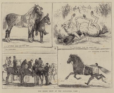 A lovasbemutató az Alexandra Parkban alkotó: Alfred Chantrey Corbould