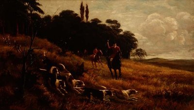 Full Cry (olaj, vászon) alkotó: Alfred Charles Havell