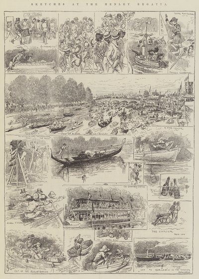 Vázlatok a Henley Regattán alkotó: Alfred Courbould