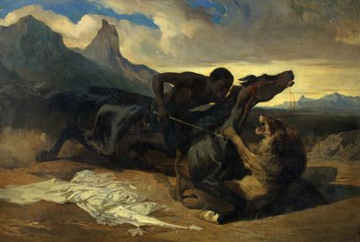 The Combat, 1830-35 körül (olaj, vászon) alkotó: Alfred Dedreux