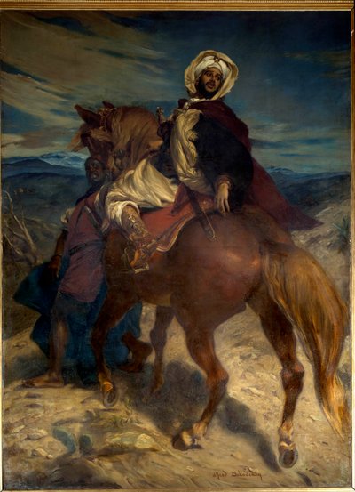 Reconquista: „Boabdil király búcsúja Granadától” Boabdil király (Abu Abd Allah) 1492.02.01-én átadta a város kulcsait a spanyol uralkodóknak. Alfred Dehodencq (1822-1882) festménye XIX. Homályos. 3,7x2,7 m. Párizs, Musee d