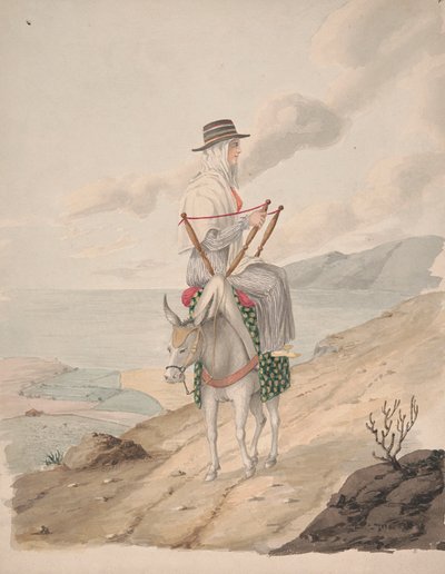 Barandilles, nő a szamáron alkotó: Alfred Diston