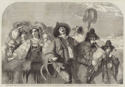 Az aratás utolsó napja, a római Campagna alkotó: Alfred Downing Fripp