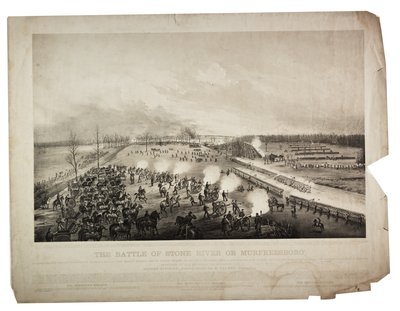 A Stone River vagy Murfreesboro csata, 1863 alkotó: Alfred E. Mathews