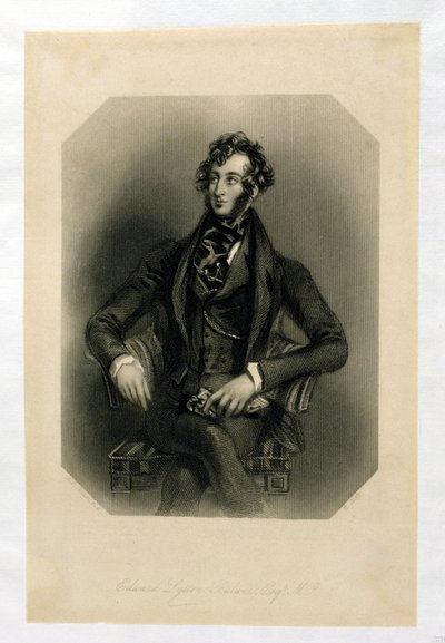 Edward Lytton Bulwer (1803-73), H. Cook metszete. alkotó: Alfred Edward Chalon
