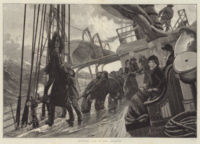 Hoisting Sail az Atlanti-óceánon alkotó: Alfred Edward Emslie