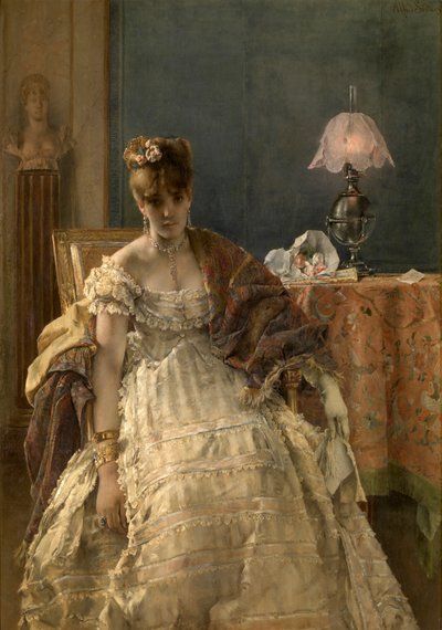 Kétségbeesett (olaj a panelen) alkotó: Alfred Emile Stevens