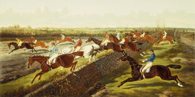 A Steeplechase (olaj, vászon) alkotó: Alfred Frank de Prades