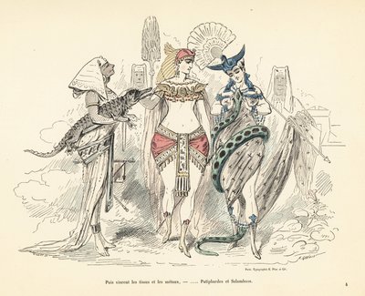 Salammbo és Potiphar felesége egzotikus ruhákban, Carthage, 3 alkotó: Alfred Grevin
