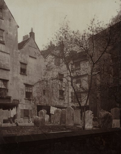 Szent Bertalan: A templomkert posztóvásár felé tekintve alkotó: Alfred H. Bool