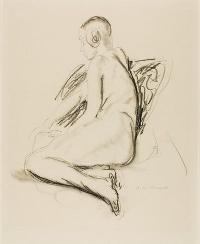 Ülő akt alkotó: Alfred H. Maurer
